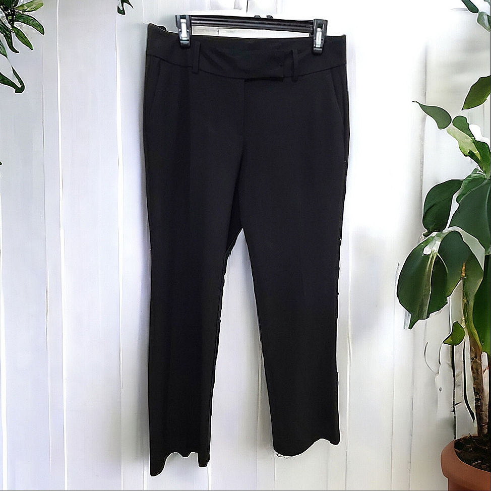 Ann Taylor Black Straight Leg Dress Pants Size 4